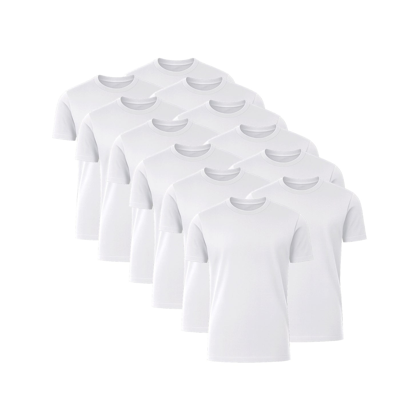 6 Pack Crew Neck Short-Sleeve T-Shirt Soft & Breathable