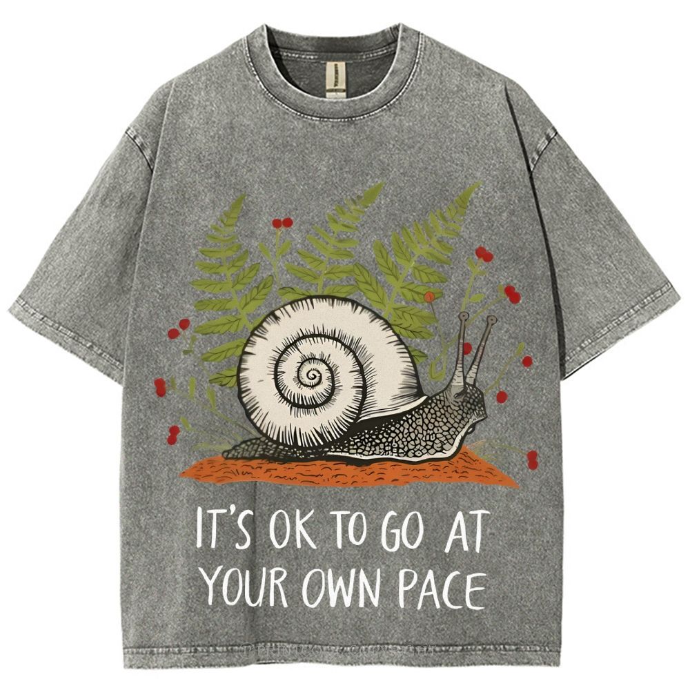 Your Own Pace Unisex Vintage Washed Tee