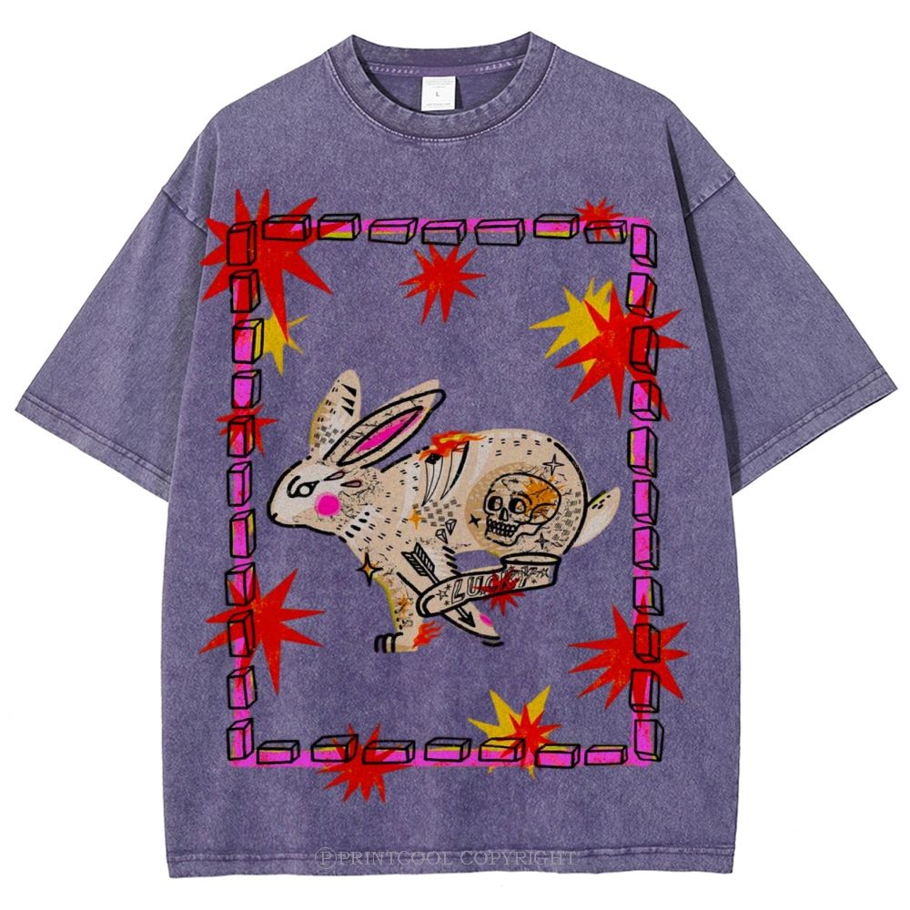 Trapped Rabbit Unisex Vintage Washed Tee