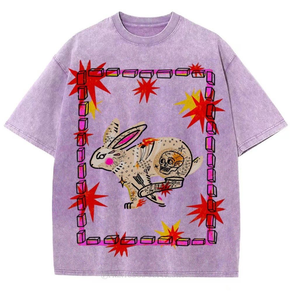 Trapped Rabbit Unisex Vintage Washed Tee
