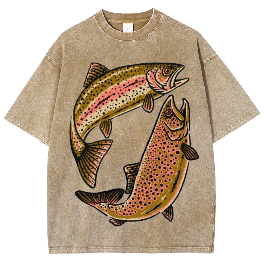 Two Fishes Unisex Vintage Washed Tee