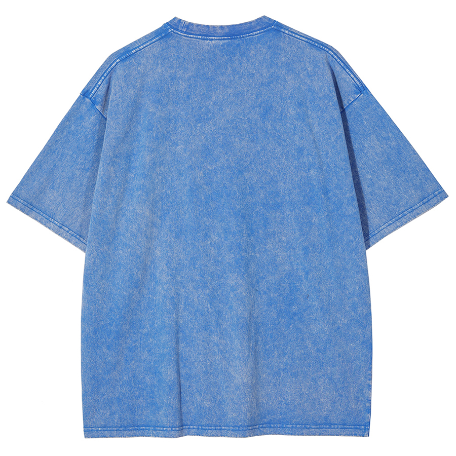 Toadally Rad Unisex Oversized Print Vintage Wash Denim T-Shirt