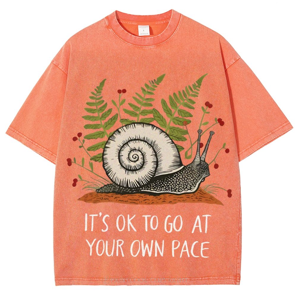 Your Own Pace Unisex Vintage Washed Tee
