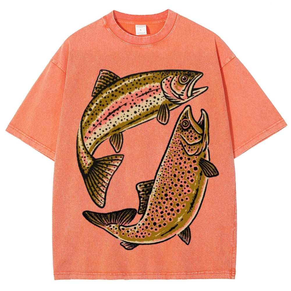 Two Fishes Unisex Vintage Washed Tee