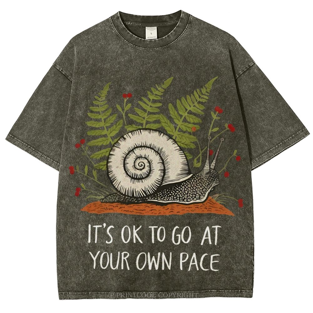 Your Own Pace Unisex Vintage Washed Tee