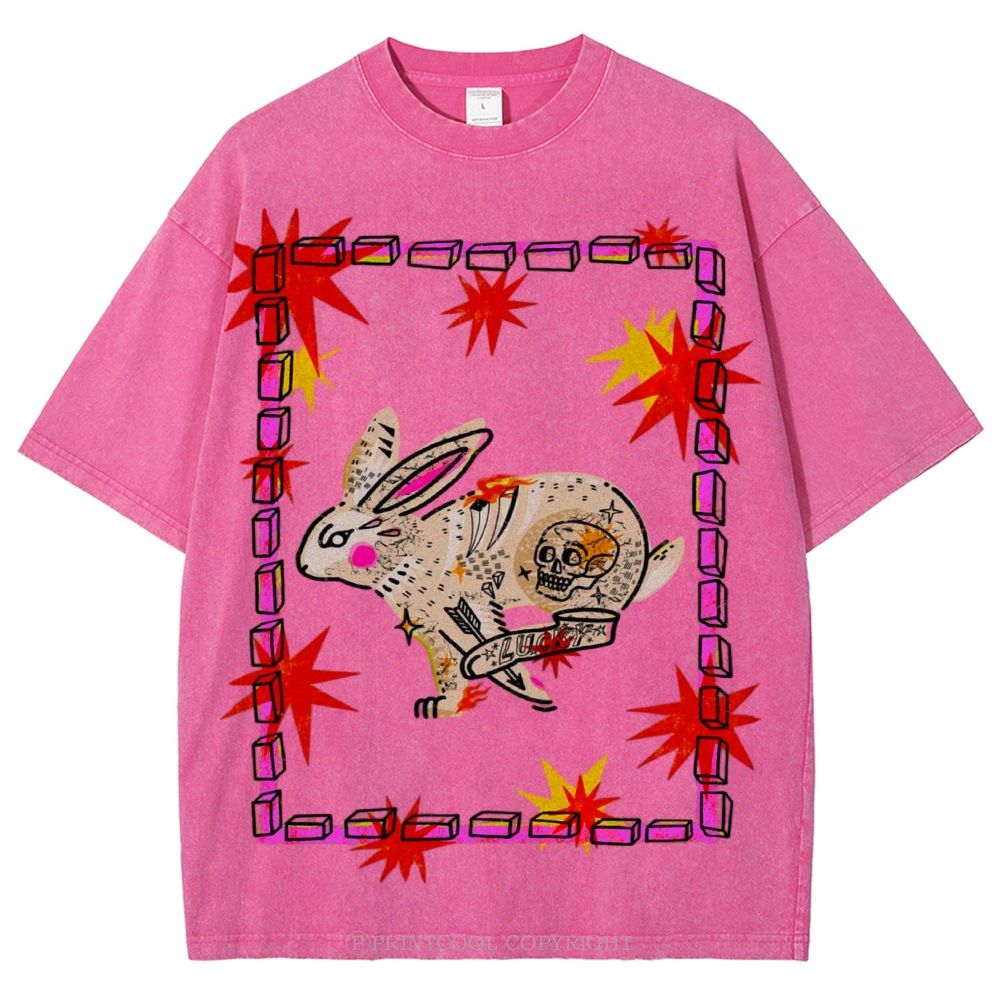 Trapped Rabbit Unisex Vintage Washed Tee