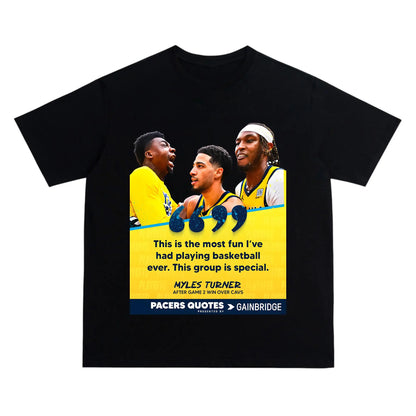 Haliburton Record-Breaking Clutch Playoff T-Shirt – Historic Game-Tying Moment vs. Knicks