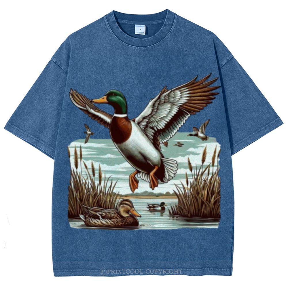 Wild Duck Unisex Vintage Washed Tee