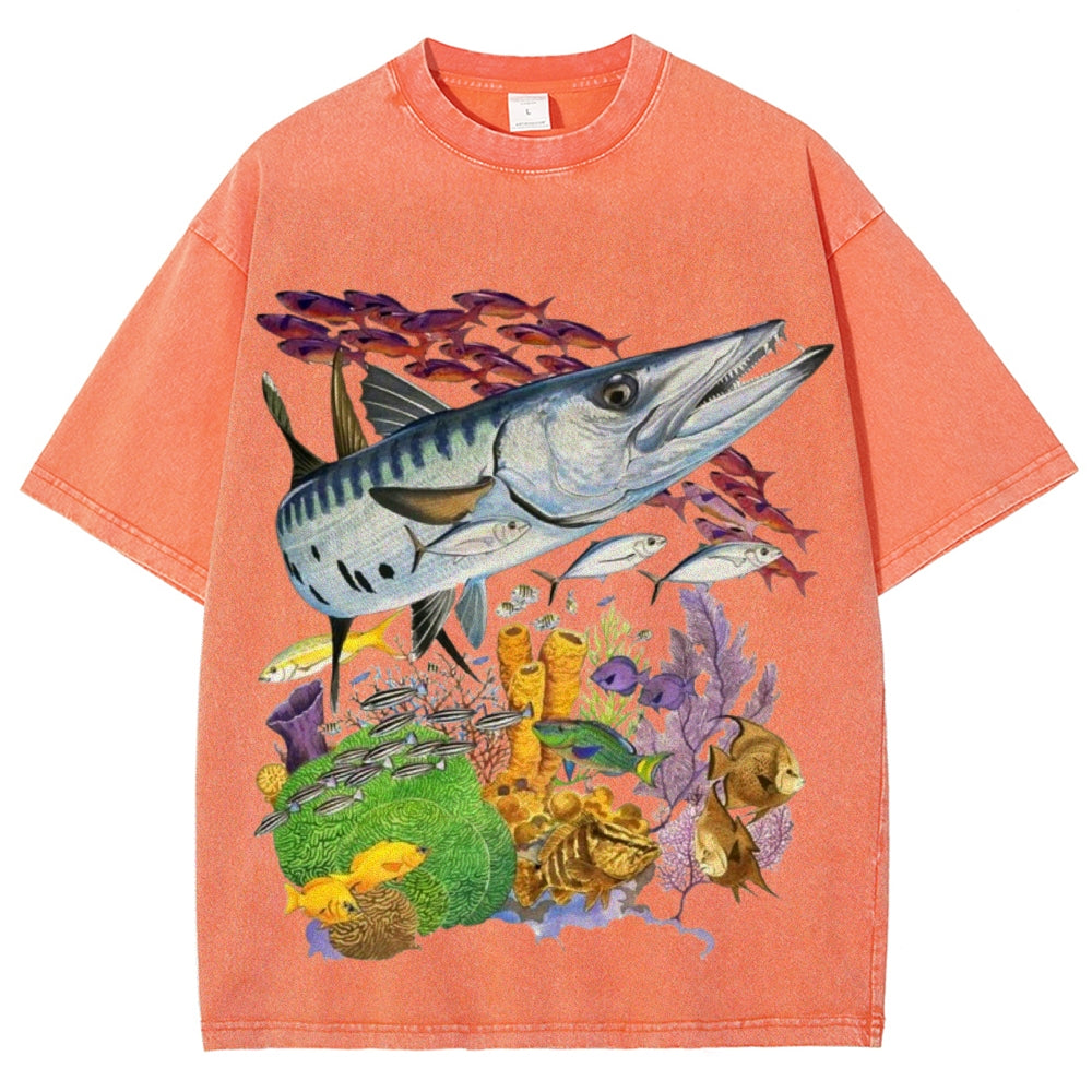 Wonders Of The Ocean Unisex Vintage Washed Tee