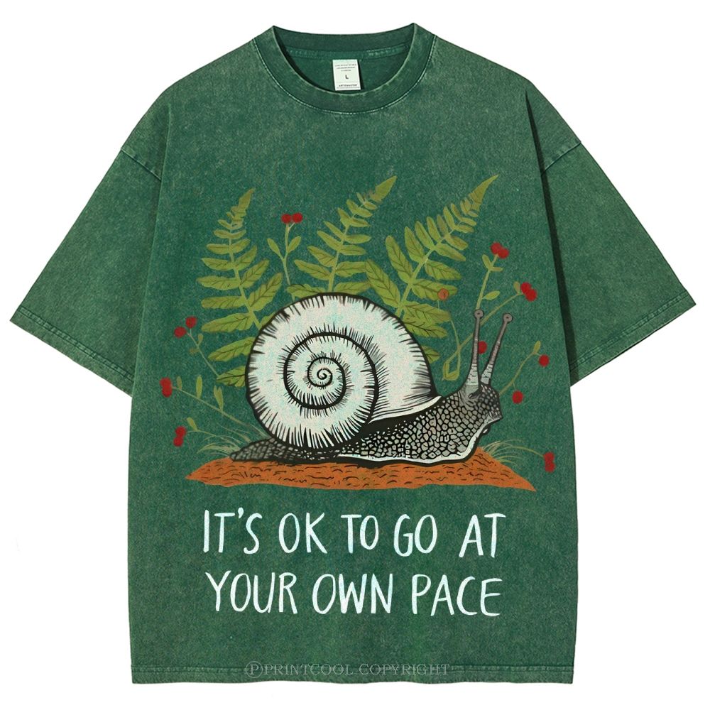 Your Own Pace Unisex Vintage Washed Tee