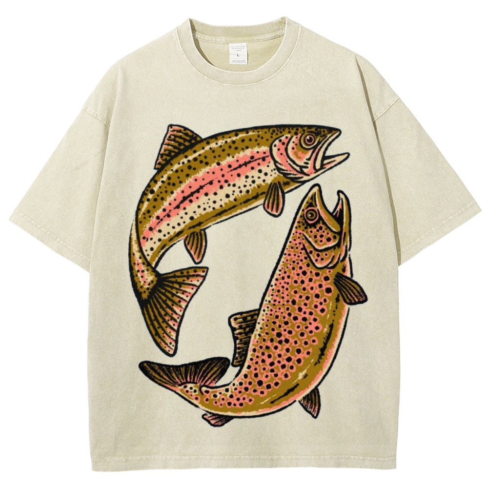 Two Fishes Unisex Vintage Washed Tee