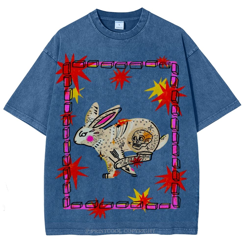 Trapped Rabbit Unisex Vintage Washed Tee