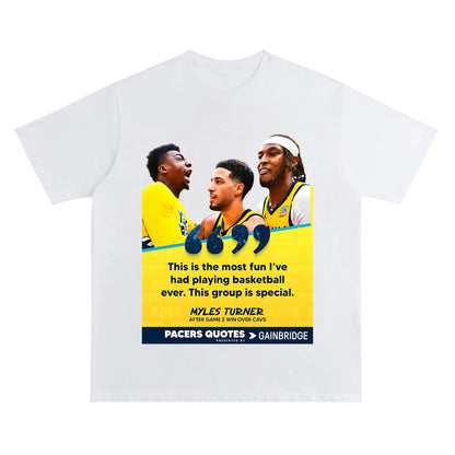 Haliburton Record-Breaking Clutch Playoff T-Shirt – Historic Game-Tying Moment vs. Knicks