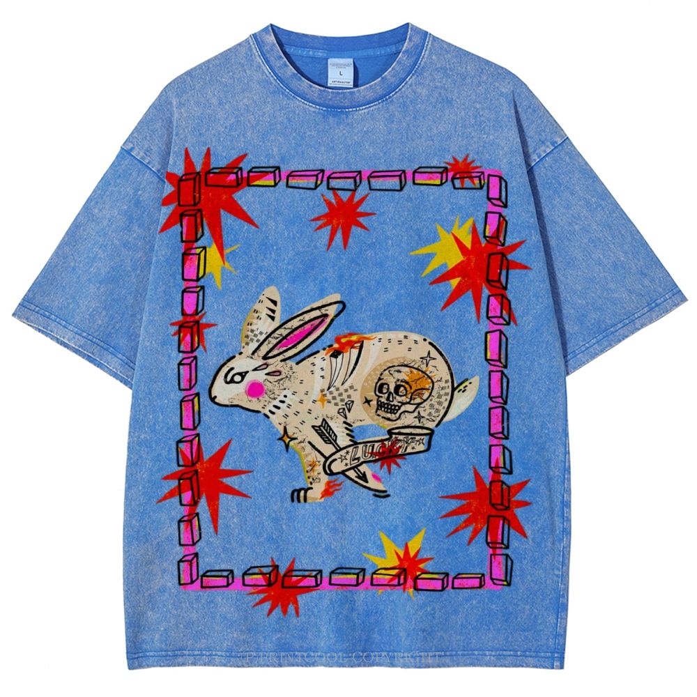 Trapped Rabbit Unisex Vintage Washed Tee