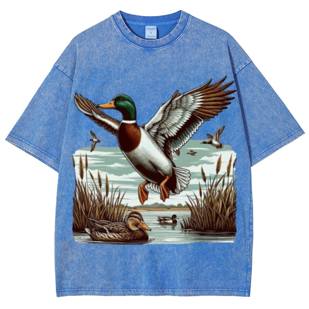 Wild Duck Unisex Vintage Washed Tee