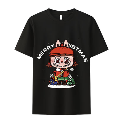 Funny Labubu The Monsters Crew Neck T-Shirt For Labubu Lover Gifts For Girlfriend