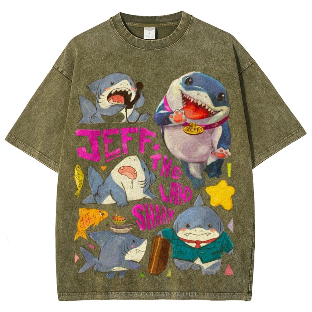 The Land Shark Unisex Vintage Washed Tee
