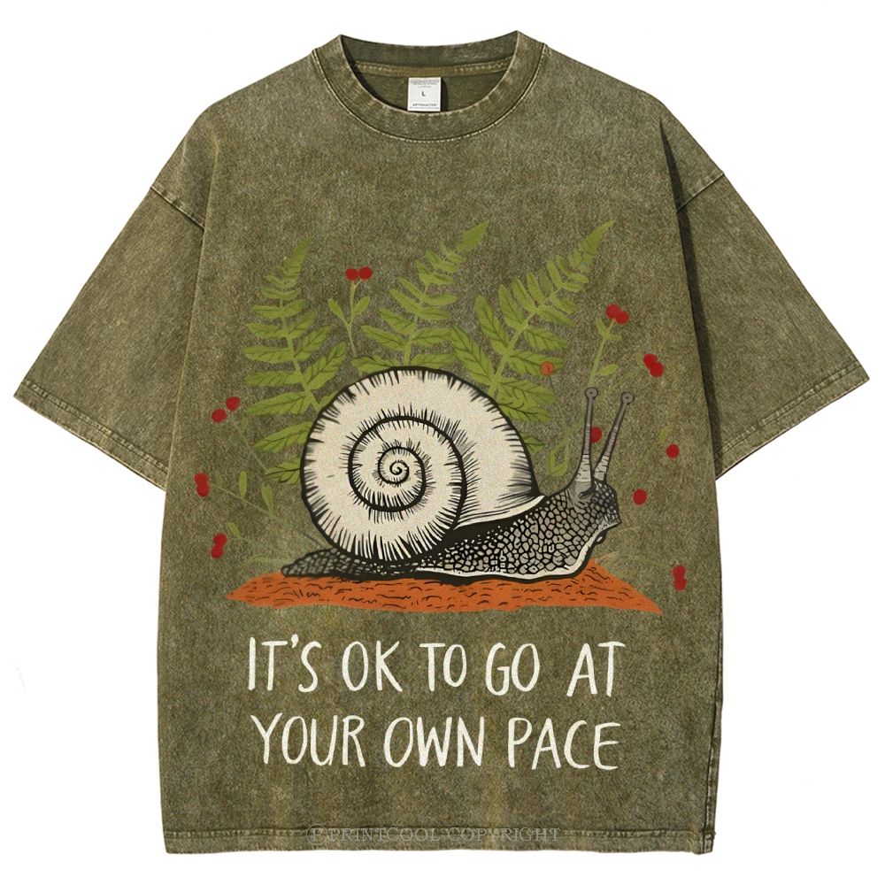 Your Own Pace Unisex Vintage Washed Tee