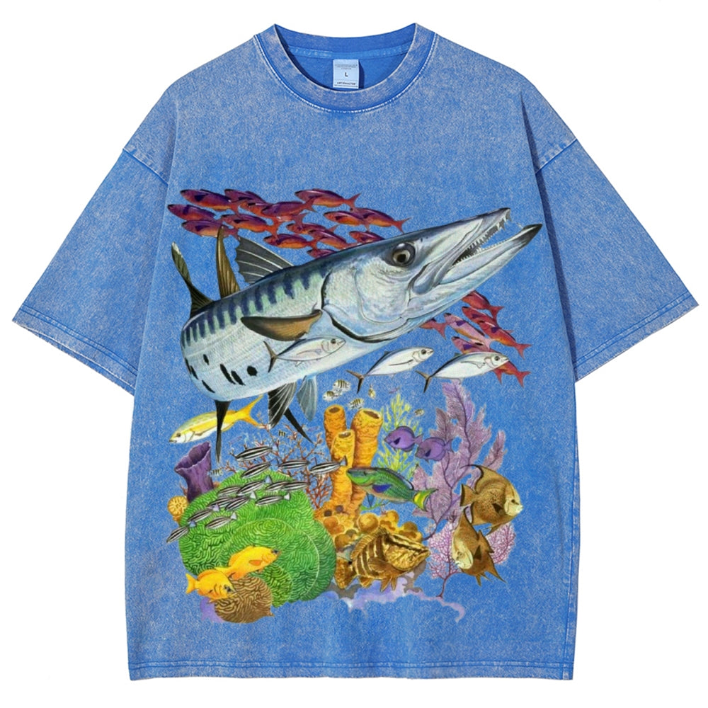 Wonders Of The Ocean Unisex Vintage Washed Tee