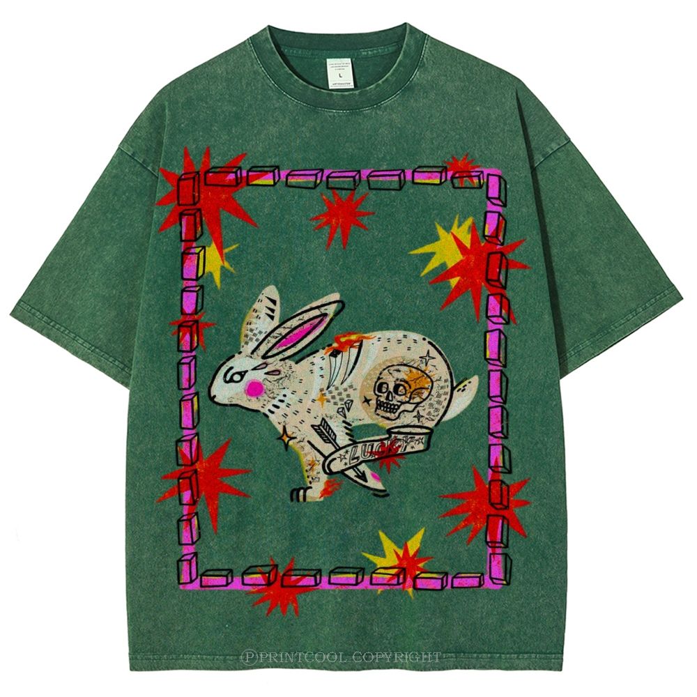 Trapped Rabbit Unisex Vintage Washed Tee