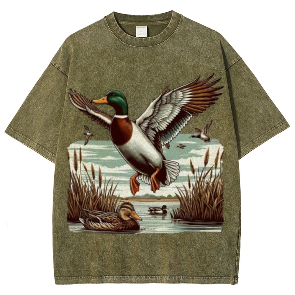 Wild Duck Unisex Vintage Washed Tee