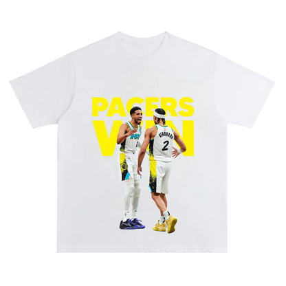 Haliburton Record-Breaking Clutch Playoff T-Shirt – Historic Game-Tying Moment vs. Knicks