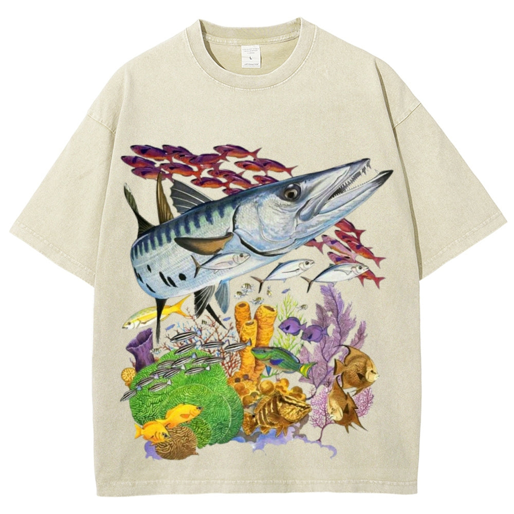 Wonders Of The Ocean Unisex Vintage Washed Tee