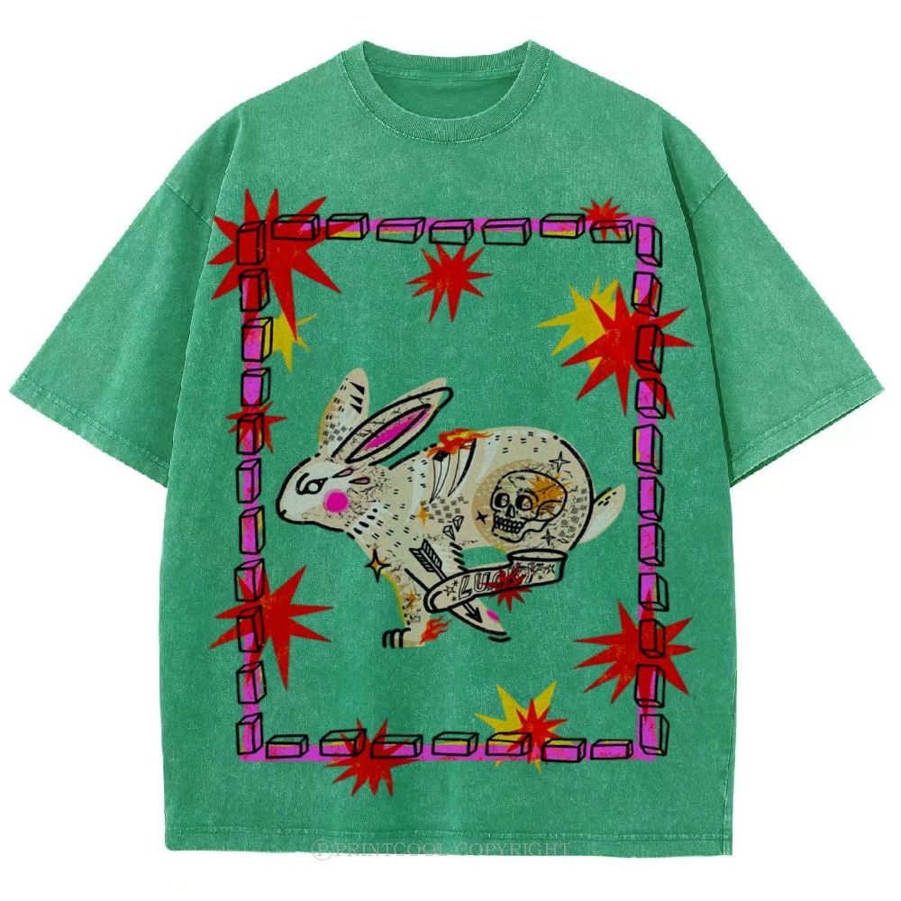 Trapped Rabbit Unisex Vintage Washed Tee
