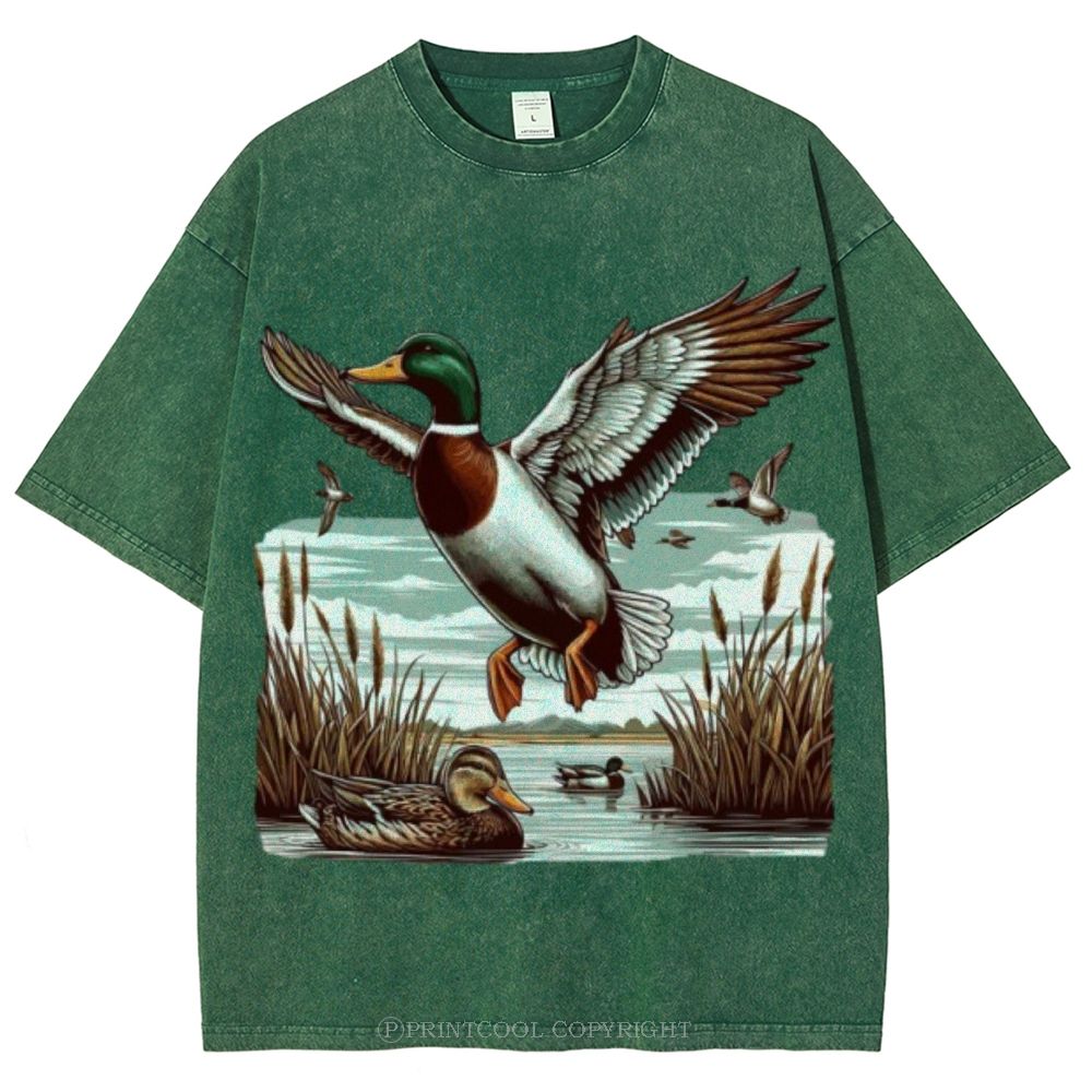 Wild Duck Unisex Vintage Washed Tee