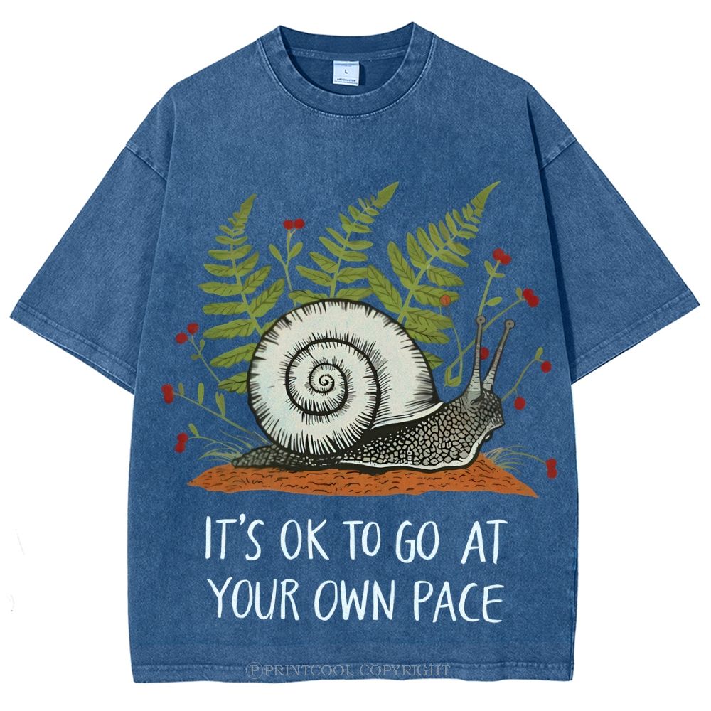Your Own Pace Unisex Vintage Washed Tee