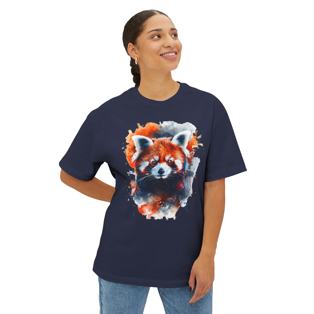 Water Color Red Panda - Oversized Fit
