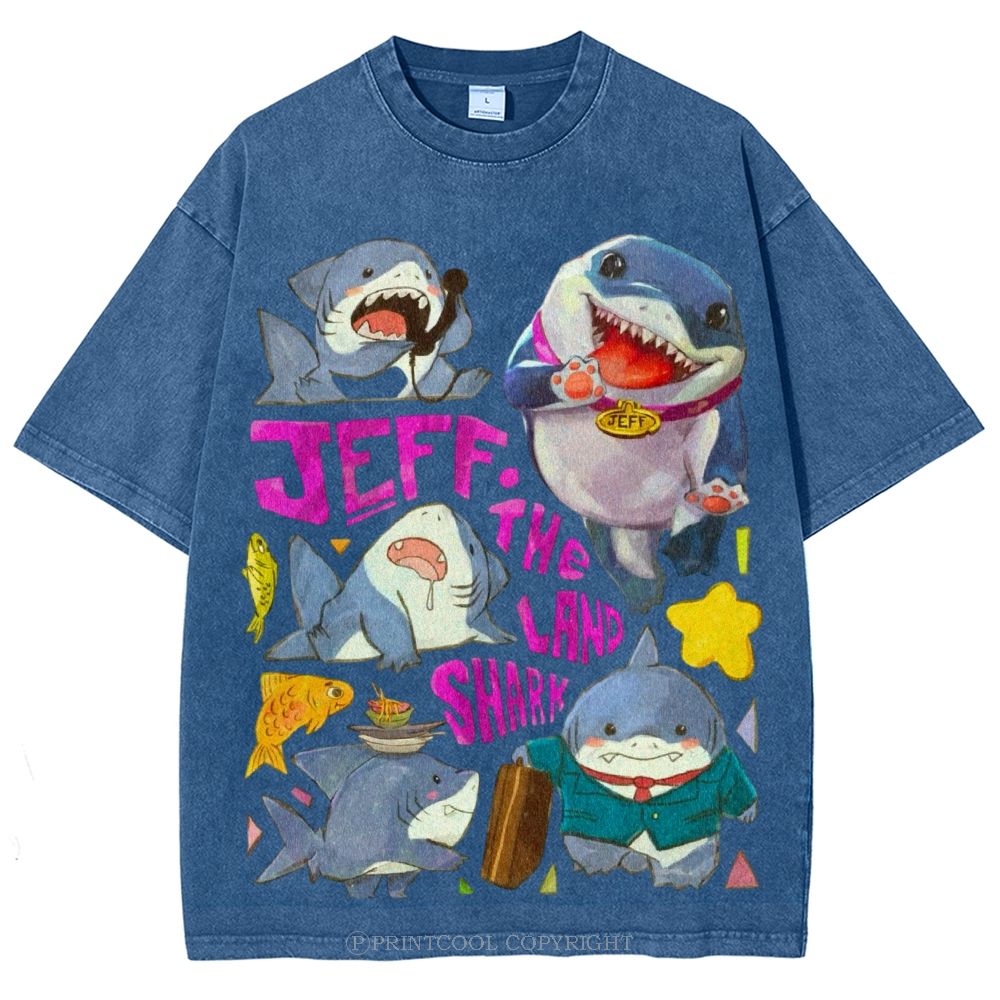 The Land Shark Unisex Vintage Washed Tee