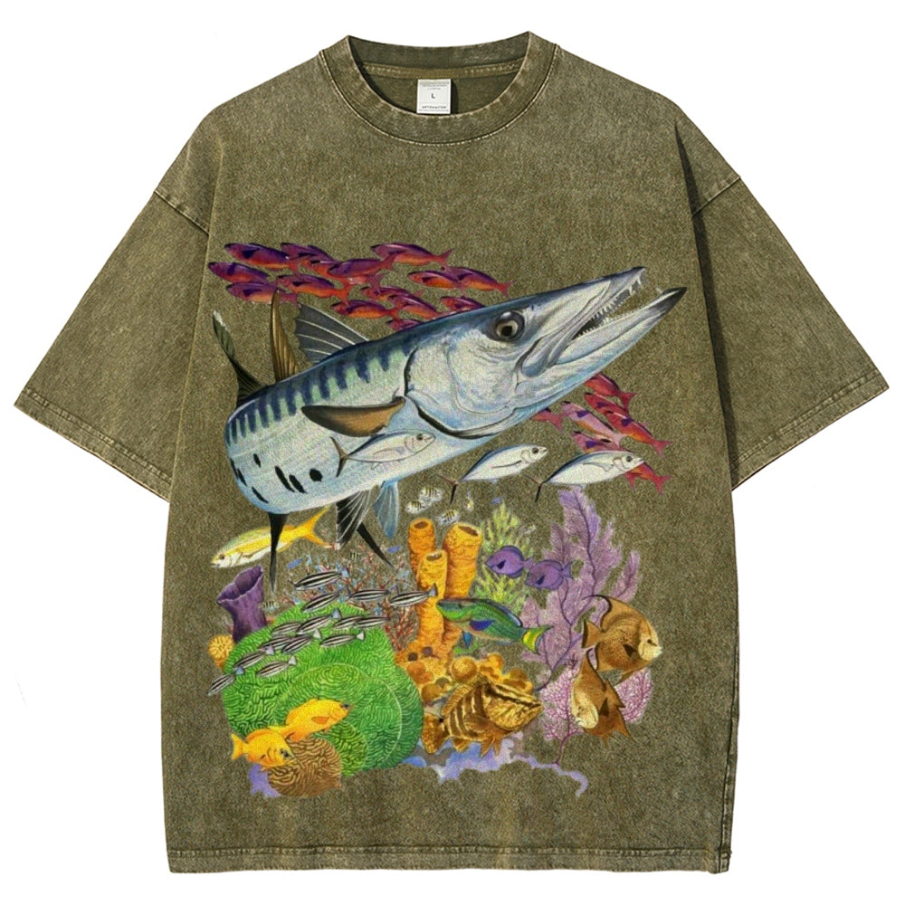Wonders Of The Ocean Unisex Vintage Washed Tee