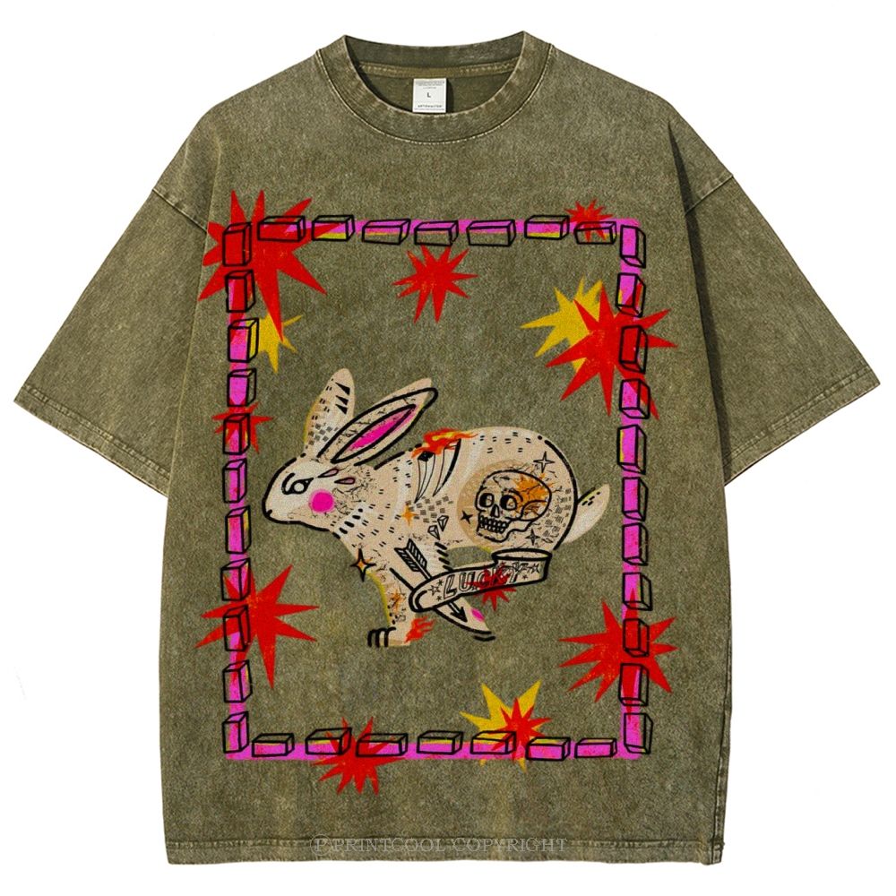 Trapped Rabbit Unisex Vintage Washed Tee