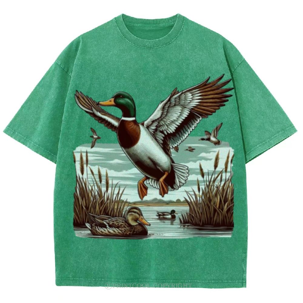 Wild Duck Unisex Vintage Washed Tee