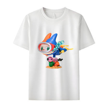 Diver Labubu The Monsters Crew Neck T-Shirt For Labubu Lover