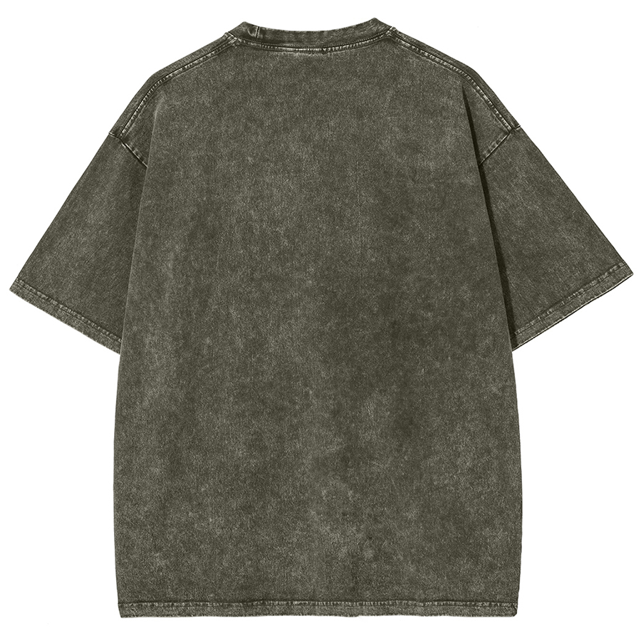 Toadally Rad Unisex Oversized Print Vintage Wash Denim T-Shirt