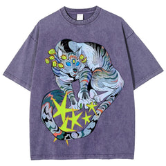 Warriors Cat Unisex Vintage Washed Tee
