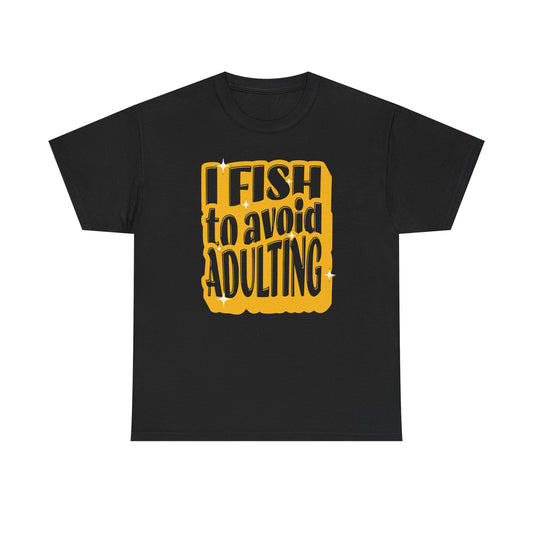 12-Fishing Puns Shirt Crew Neck Short-Sleeve T-Shirt – Classic & Comfortable