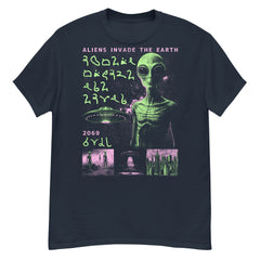 Alien Invaders Crew Neck Short-Sleeve T-Shirt Soft & Breathable