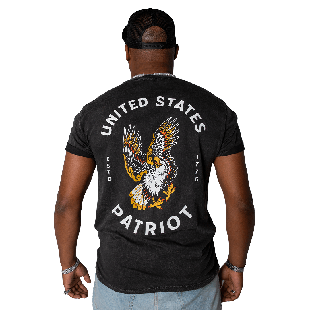 United States Patriot Neck Short-Sleeve T-Shirt Soft & Breathable