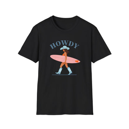 Cowboy Woman with Surfboard - Classic Fit