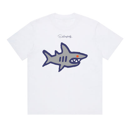 Cute Line Drawing Crew Neck Short-Sleeve T-Shirt Unisex
