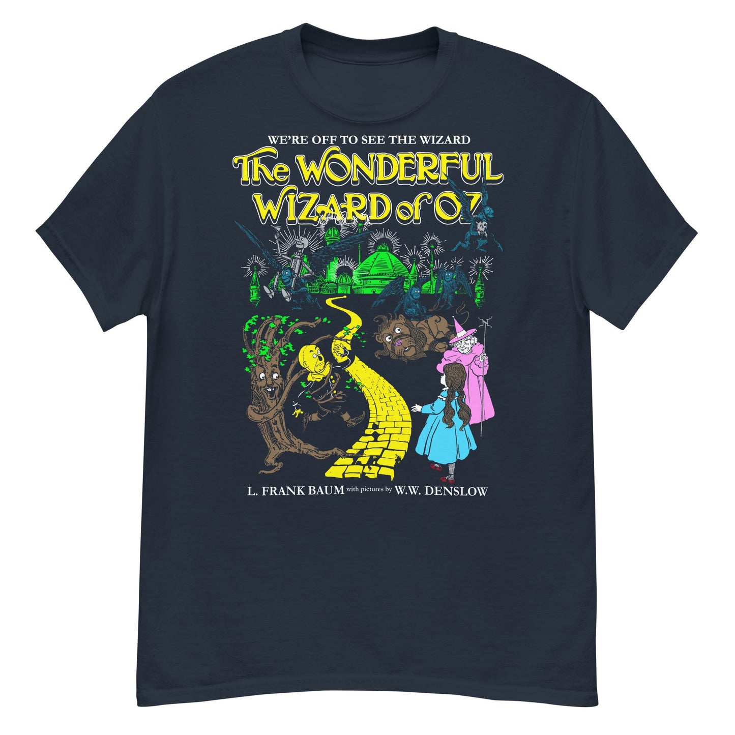 The Wonderful Wizar Of OZ Illustrations T-Shirt Soft and Breathable