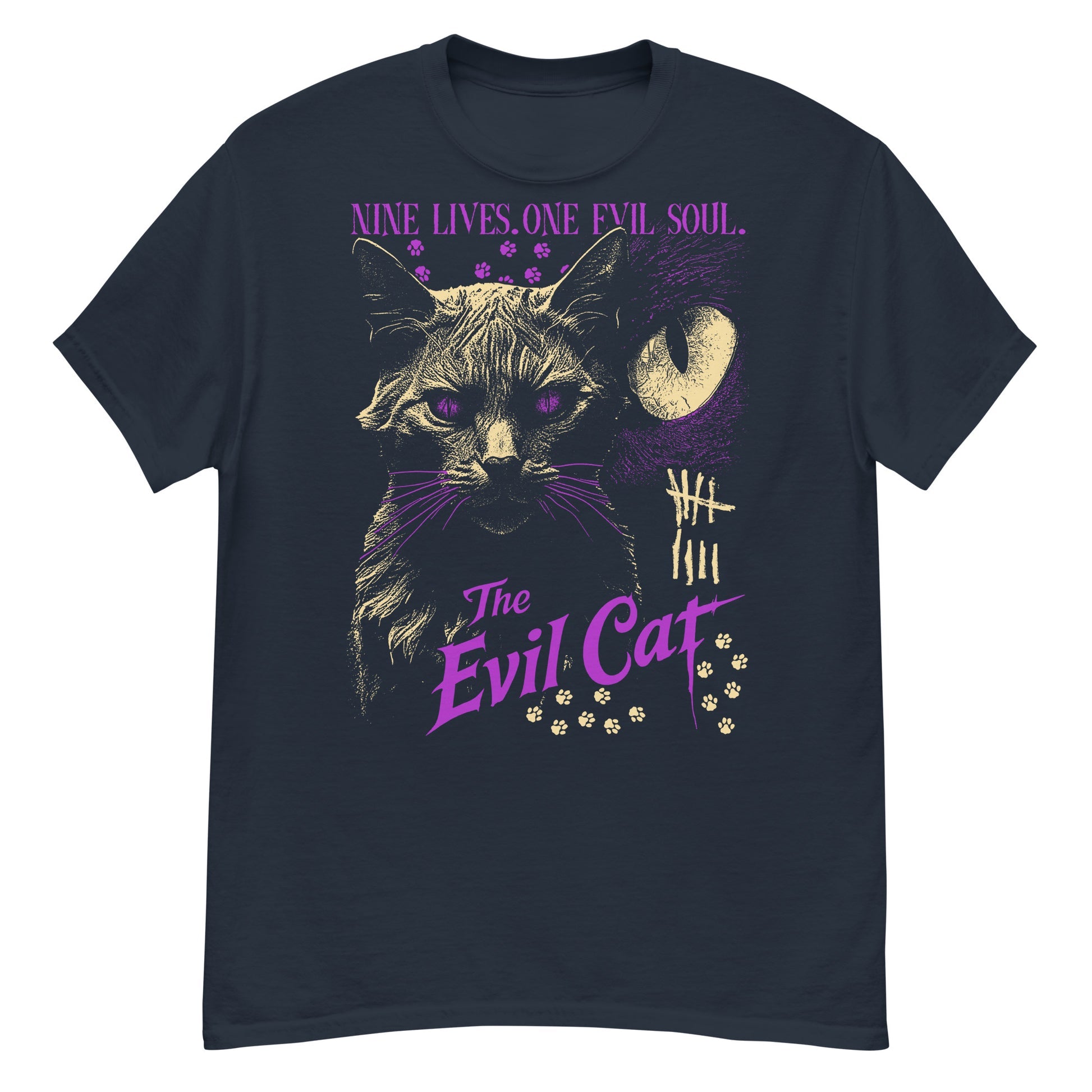 The Evil Cat Crew Neck Short-Sleeve T-Shirt Soft & Breathable