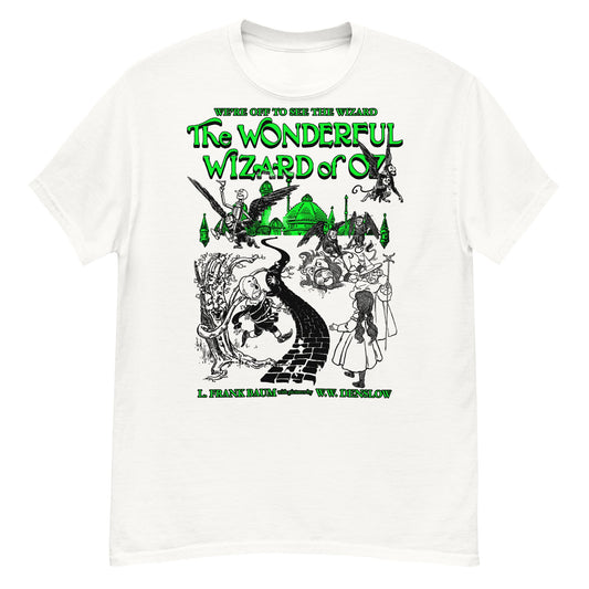 THE WONDERFUL WIZARD OF OZ BLACK ILLUSTRATIONS Crew Neck Short-Sleeve T-Shirt Soft & Breathable