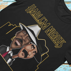 Harlem Nights Caricature Premium Crew Neck Short-Sleeve T-Shirt Soft & Breathable