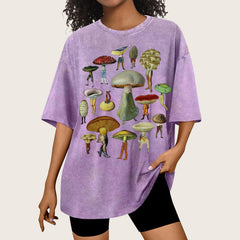 Troop of Mushrooms Unisex Vintage Washed Tee