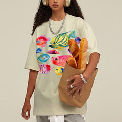 Tropical Fishes Unisex Vintage Washed Tee