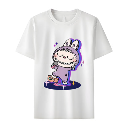 Funny Labubu The Monsters Crew Neck Short Sleeve T-Shirt For Labubu Lover Gifts For Girlfriend